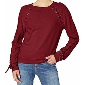 Jessica Simpon Kiana Lace Up Sweatshirt